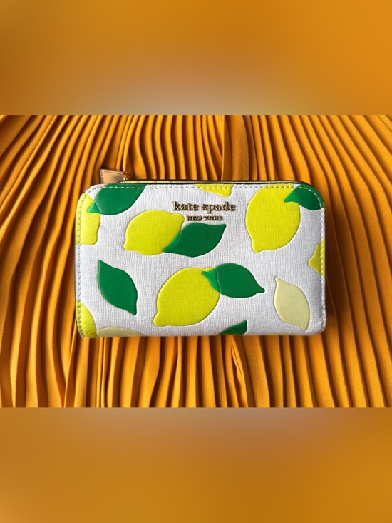 kate spade Handbags - Kate Spade Morgan Lemon Toss Embossed Compact Wallet
